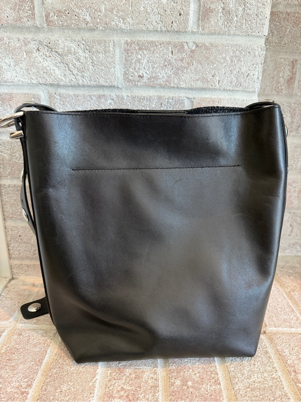 Madewell Black Studded Leather Tote with Matching Zip Wallet - Picture 3 of 8